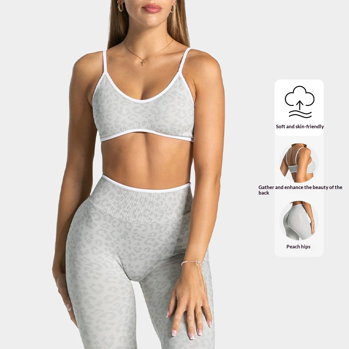 Breathable Sports Bra And Quick-drying Yoga Pants Workout Set