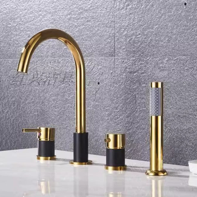 Copper Split-Body Vertical Four-Hole Bathtub Faucet