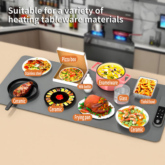 Multifunctional Foldable Heating Food Flexible Smart Dining Table Warm Cutting Board Mat