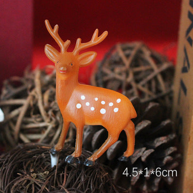 Christmas Cake Decoration Grass Ring Leaf Insert Christmas Dessert Table Decor Item