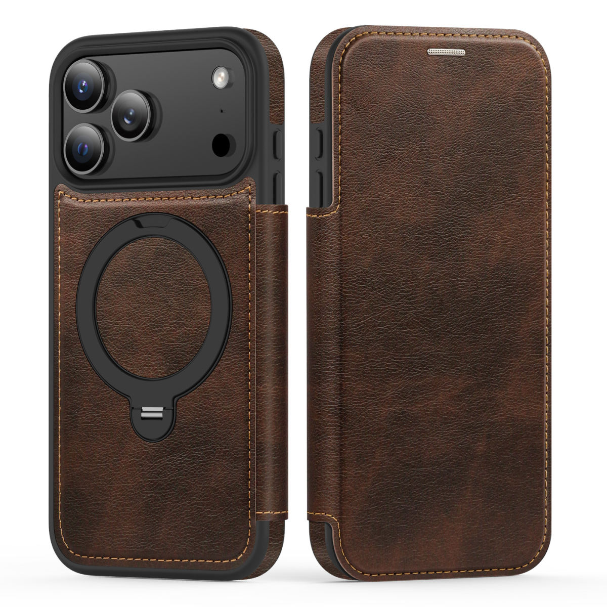 Magnetic Bracket Protection Mobile Phone Shell Flip Leather Case