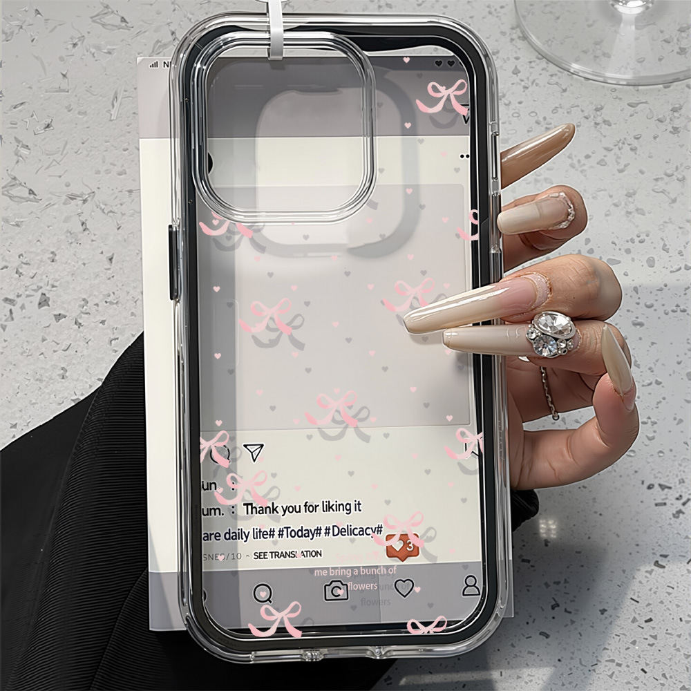Full Screen Bow For 17Pro Max Mobile Phone Protective Case