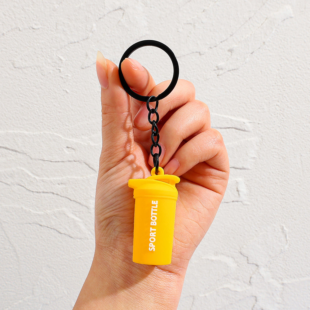 Fitness Dumbbell Keychain Pendant Couples Car  Bag Key Chain  Sports Charm Ornament