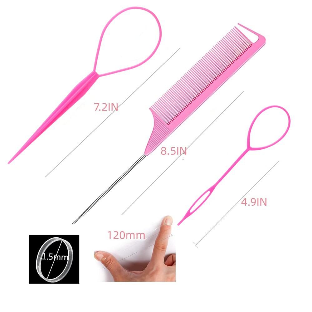 Disposable Hair Accessory Set Rubber Bands Steel-tipped Styling Combs And A Hair-picking Tool For Braiding