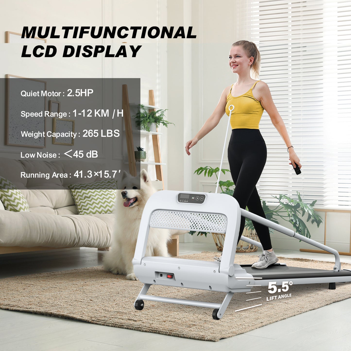 New Quiet Smart Pet Treadmill, Adjustable Speed, Perfect For Small Medium Dogs