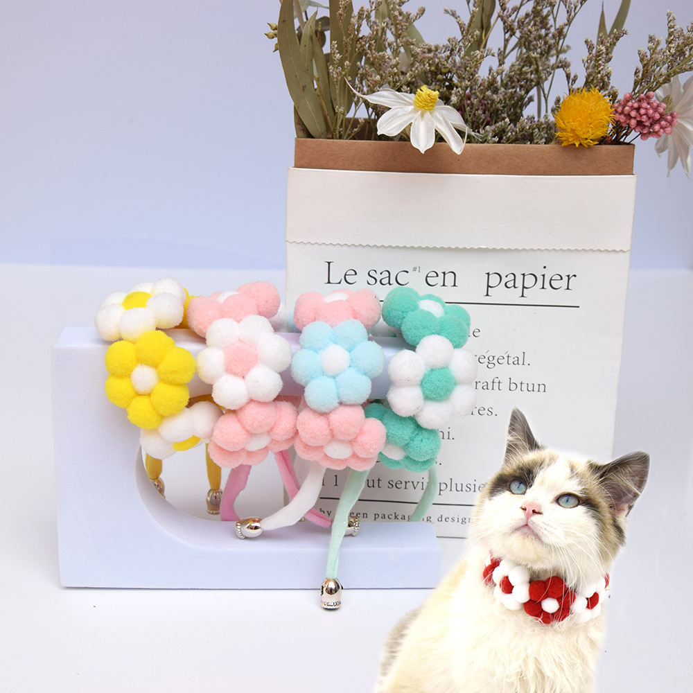 Pet Scarf Floral Collar Dog Photo Prop Neck Ring