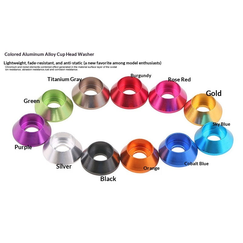 DIY 4WD Car Accessories Aluminum Alloy Washers With Countersunk Holes