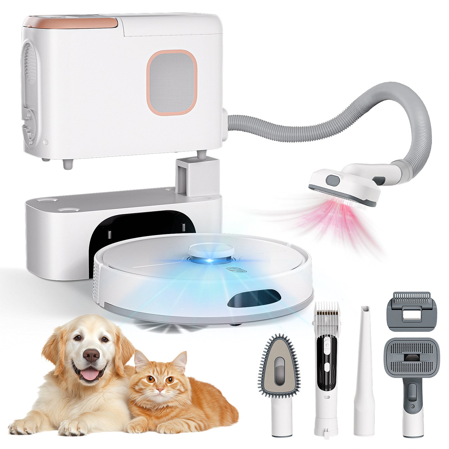 L21m PLUS Pet-Friendly Robot Vacuum Cleaner, TPU Rubber-Bristle Brush 6000Pa Powerful Suction, 3.0L Large Dust Bag, LiDAR Mapping, Auto Resume Cleaning For Home With Dogs Cats