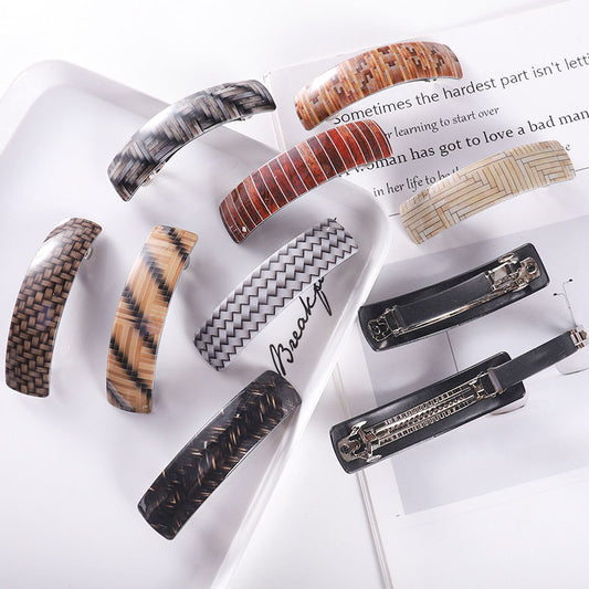 Korean Style Acrylic Curved Spring Gap Former Red Hair Accessories
