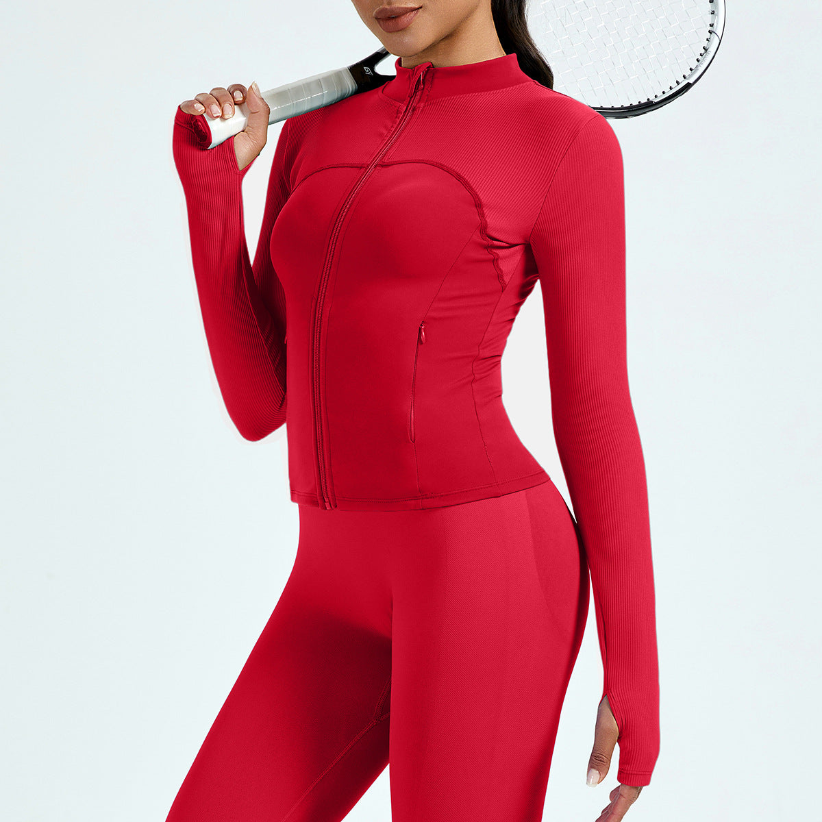 Running Training Yoga Jacket With A Stand-up Collar, Fitness Top