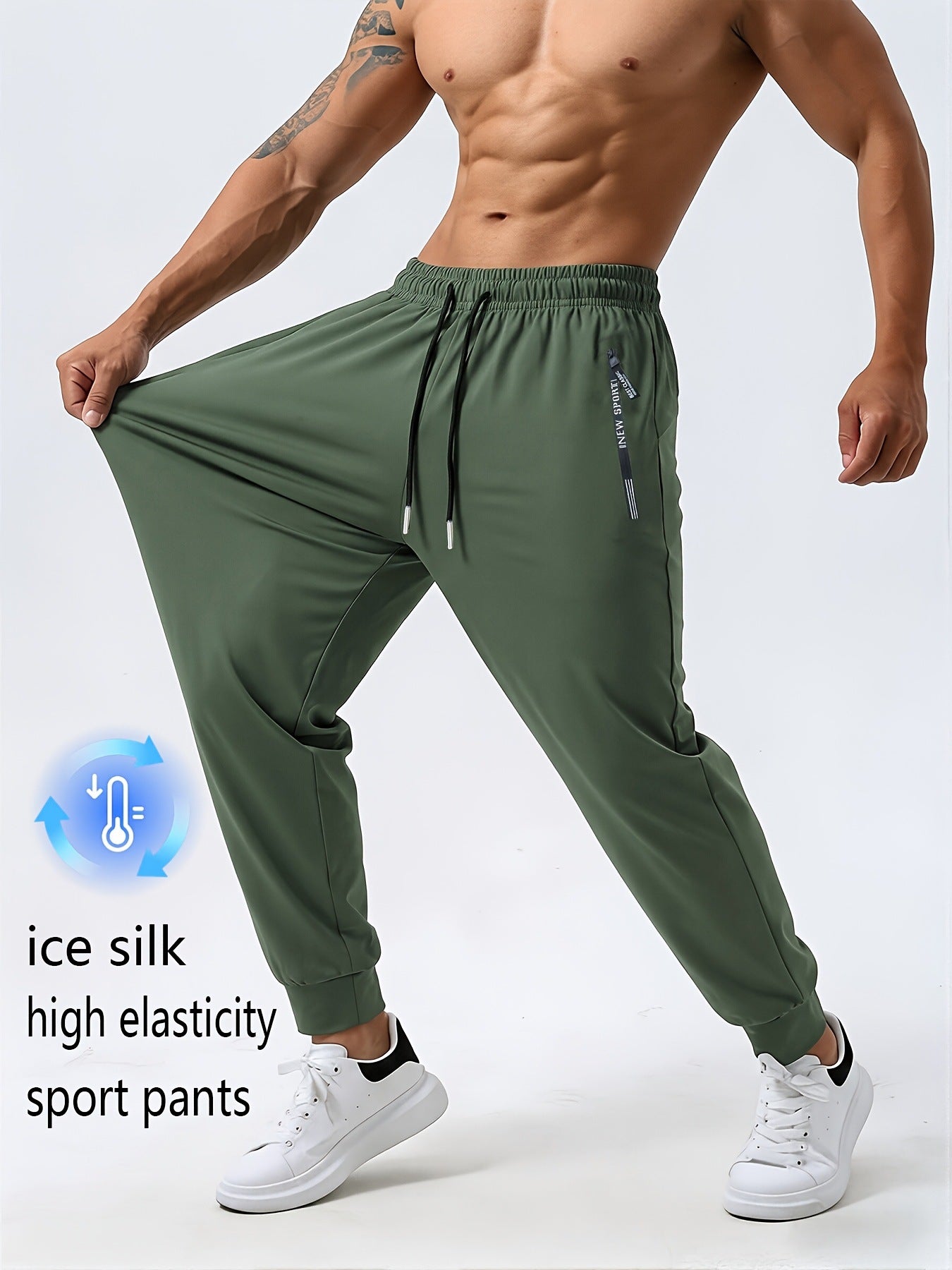 Mens High-Elastic, Quick-Drying Summer Sports And Fitness Pants For Europe And America