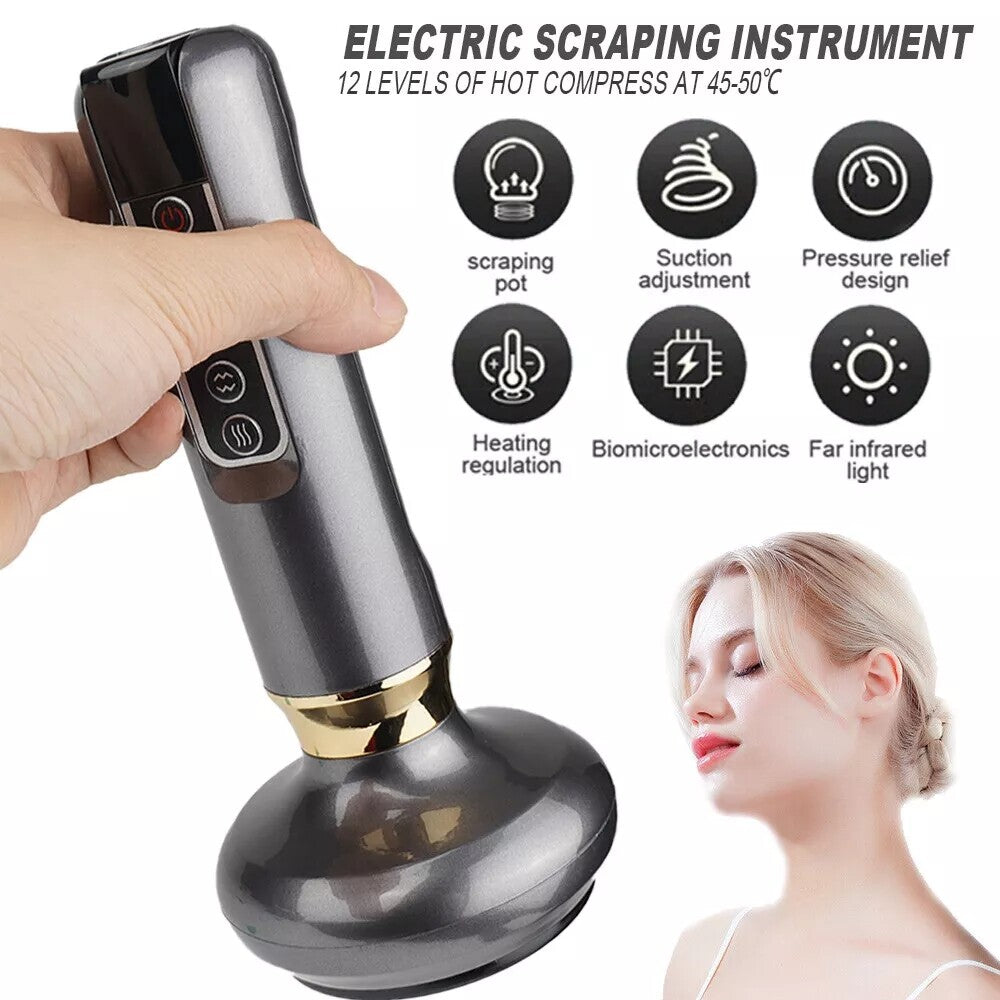 12 Levels Electric Cupping Massager Vacuum Suction GuaSha Anti Cellulite Beauty