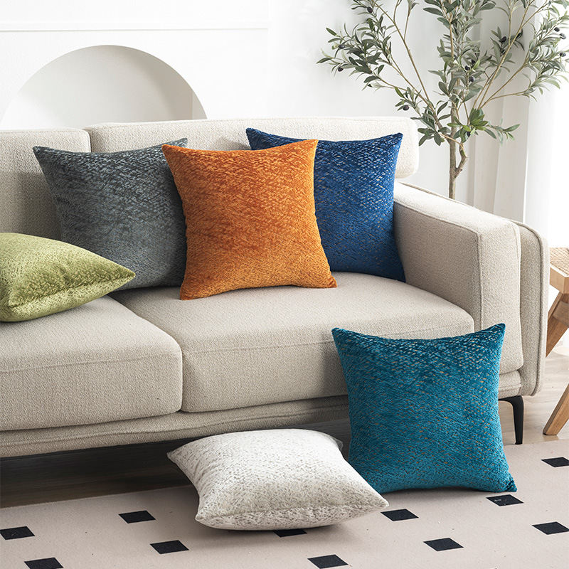 Light Luxury Cut Pile Simple Home Living Room Sofa Pillowcase
