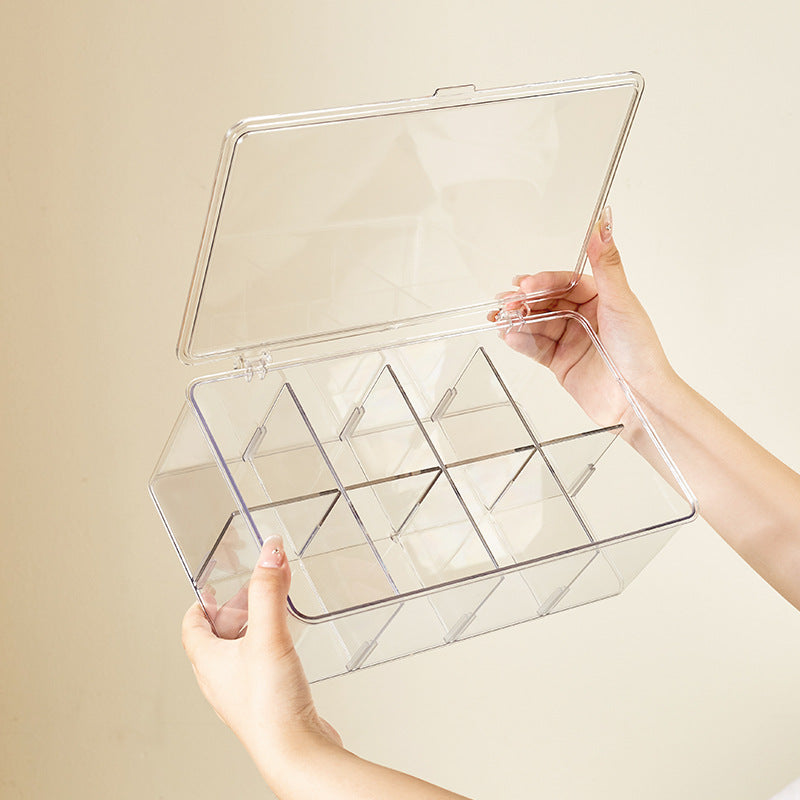 Eight-Compartment Tea Bag Storage Box With Lid
