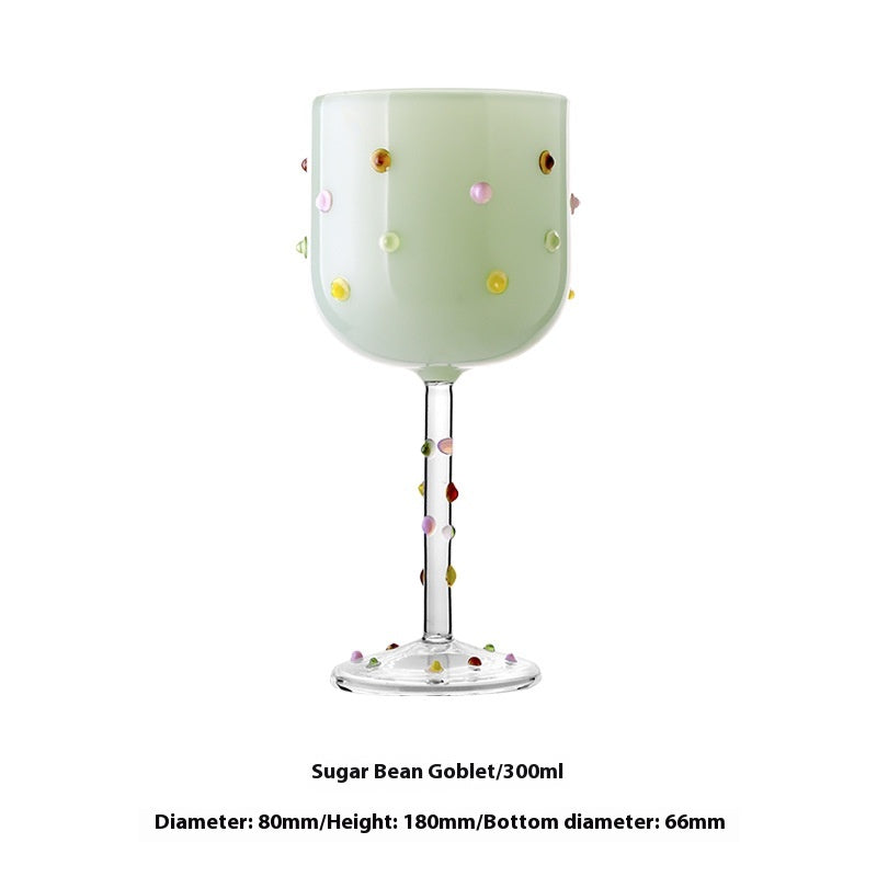 Creative Colored Candy Bean High Beauty Wine Glass