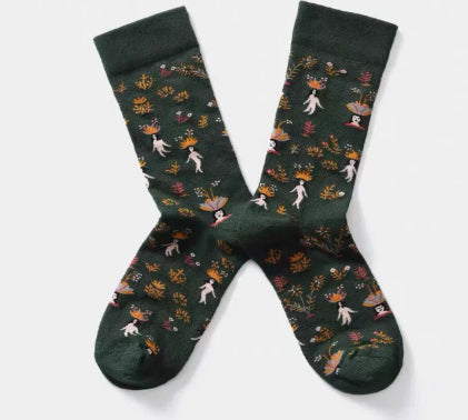 Personalized Oil Painting Ladies' Street Style Fashion Trend Cotton Socks