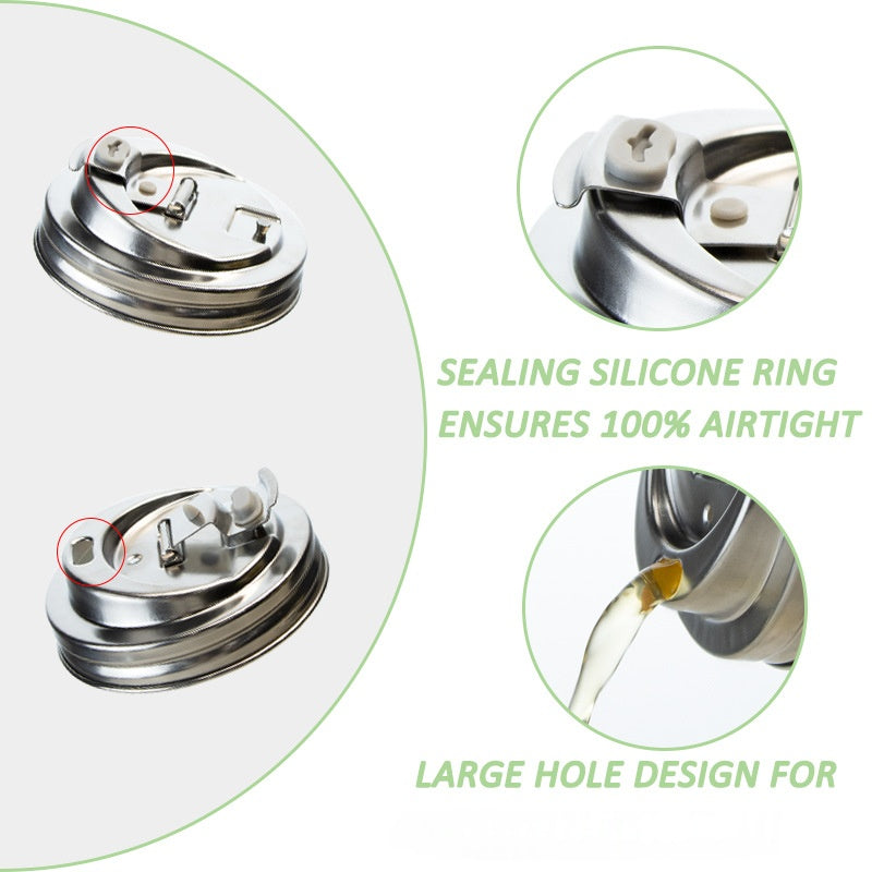 New Wide-mouth Stainless Steel Juice Mug Lid