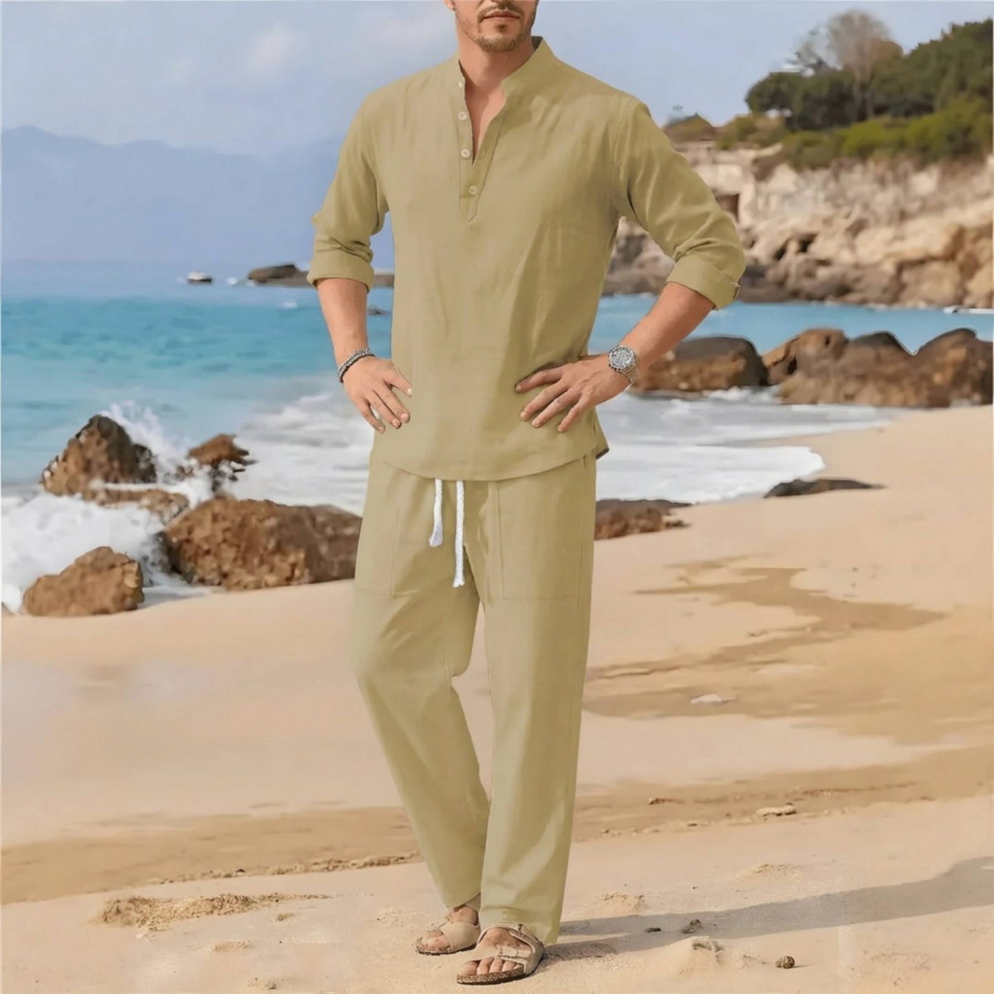 Breathable Beach Fashion Casual Mens Set