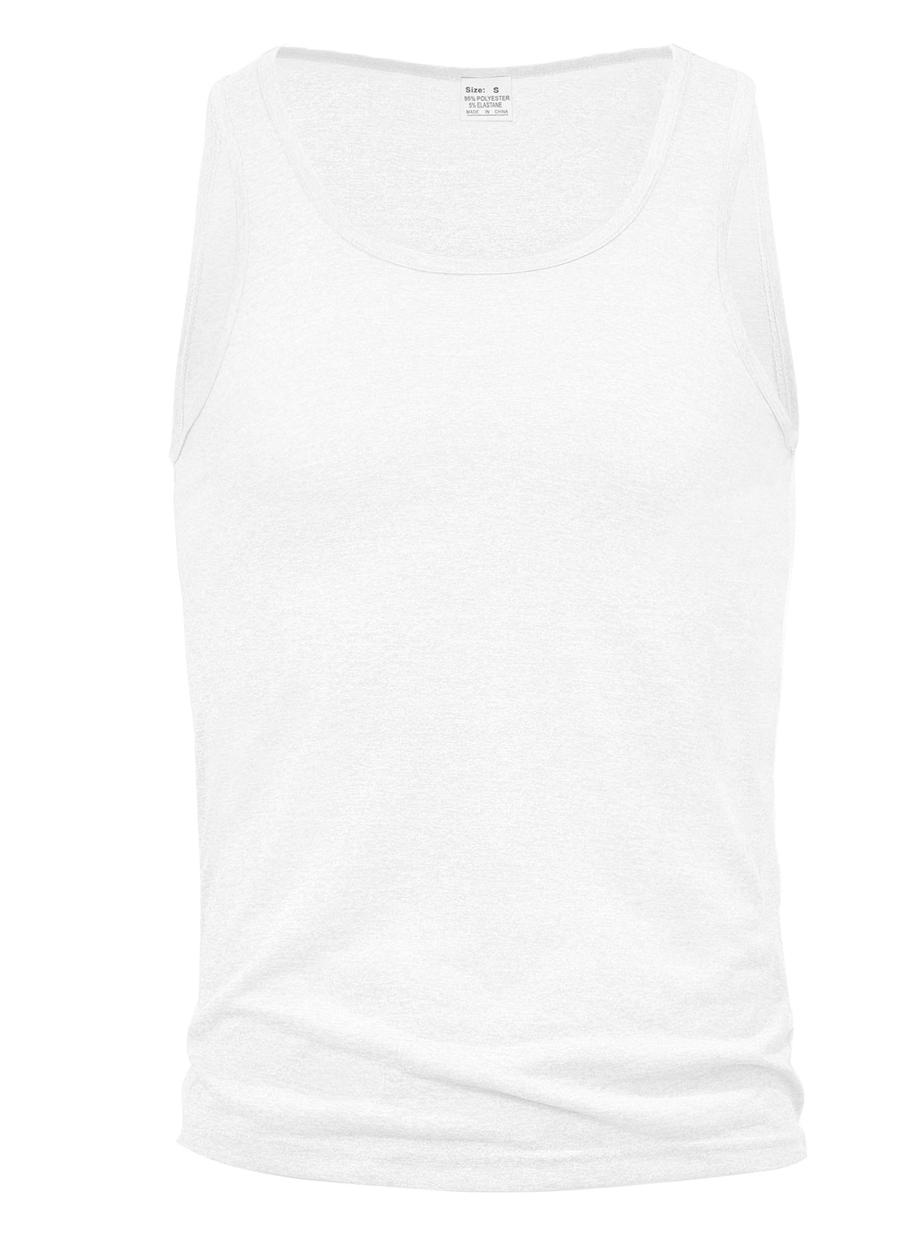 Summer Mens Solid-Color I-Strap Sleeveless Fitness Workout Training Casual Top