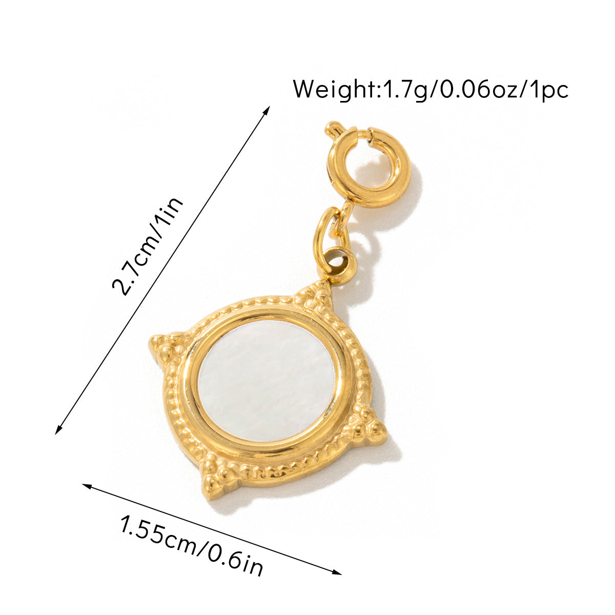 Gold-plated Accessories Traditional-style Pendants DIY Jewelry Handmade Components With Bead-setting Holes