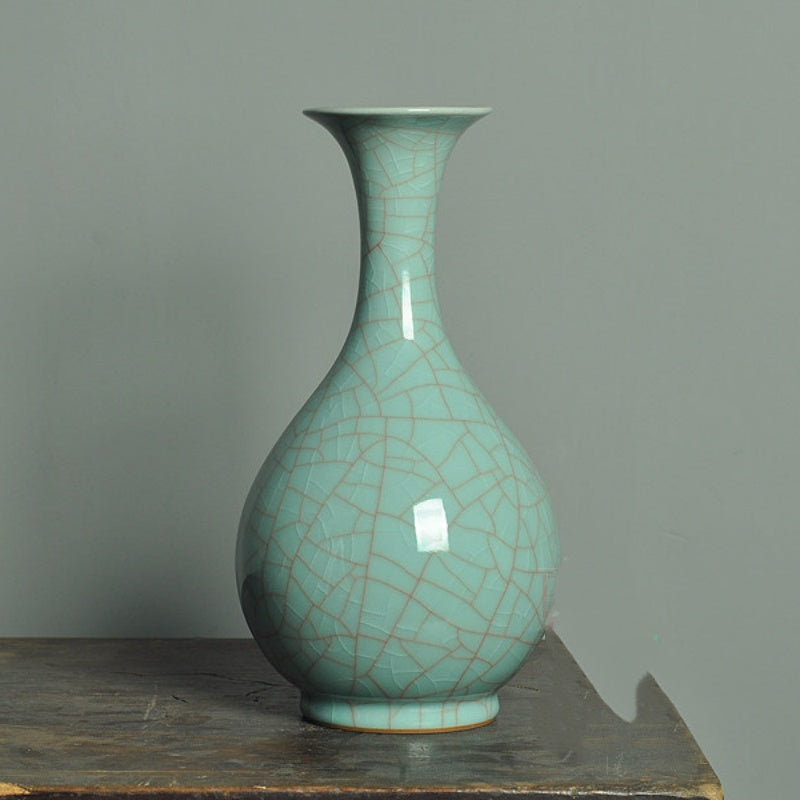 Celadon Vase Beauty Drunk On Plum Blossoms Jade Pot Spring Style For Home Decor