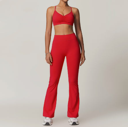 Beauty Back Yoga Clothes Suit Cargo Pocket Sports Suit High Waist Hip Lift Workout Clothes
