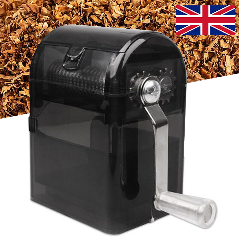 Black Tobacco Herb Manual Hand Grinders Cutter Shredder Plastic With Storage Box