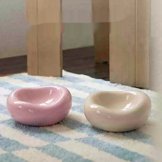 Ceramic Tip-Proof Cat Food Bowl