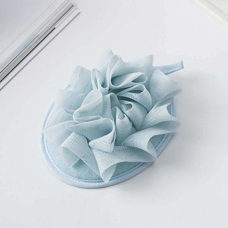 Solid-color Minimalist Oval Bath Scrubber For Lathering And Exfoliating