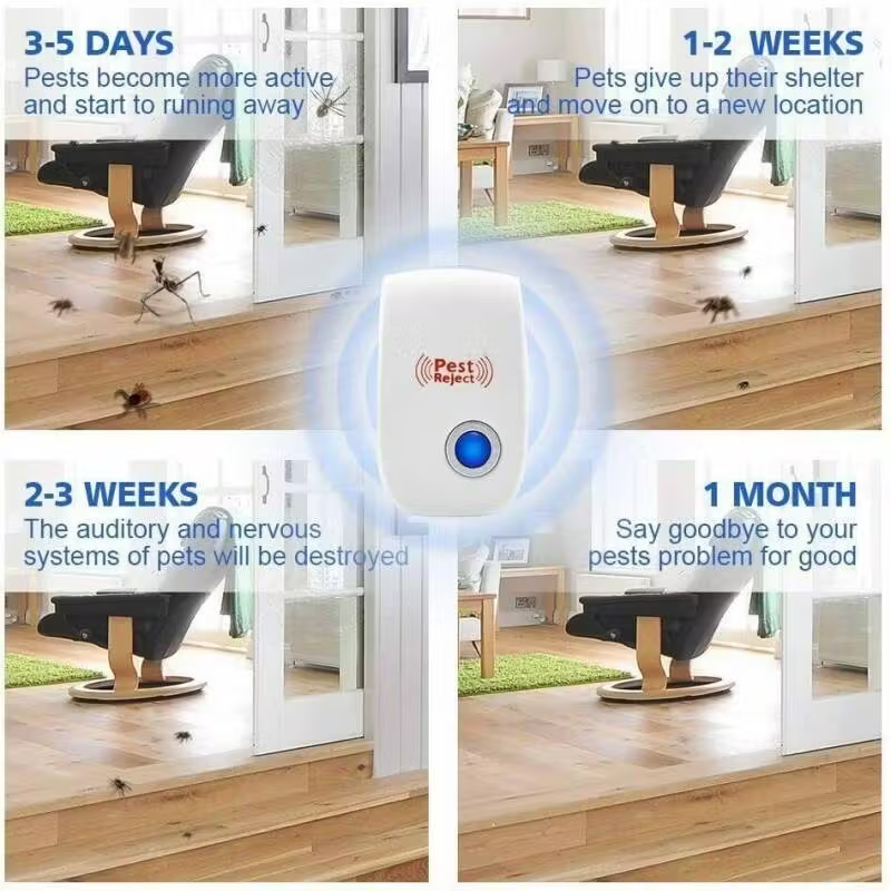 Ultrasonic Plug-In Pest Repeller - Effective Mouse, Rat, And Insect Deterrent For Home And Office Building Supplies