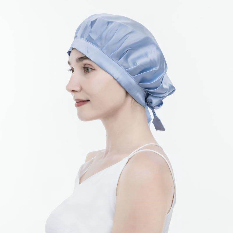 Women's Solid Color Hair Care Silk Nightcap