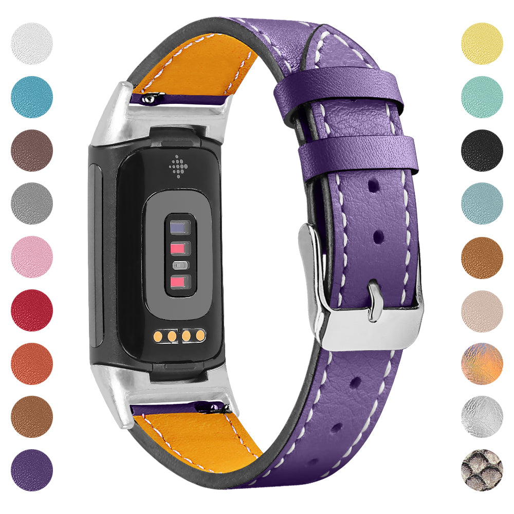 Smart Watch Charge5 First Layer Cowhide Leather Strap