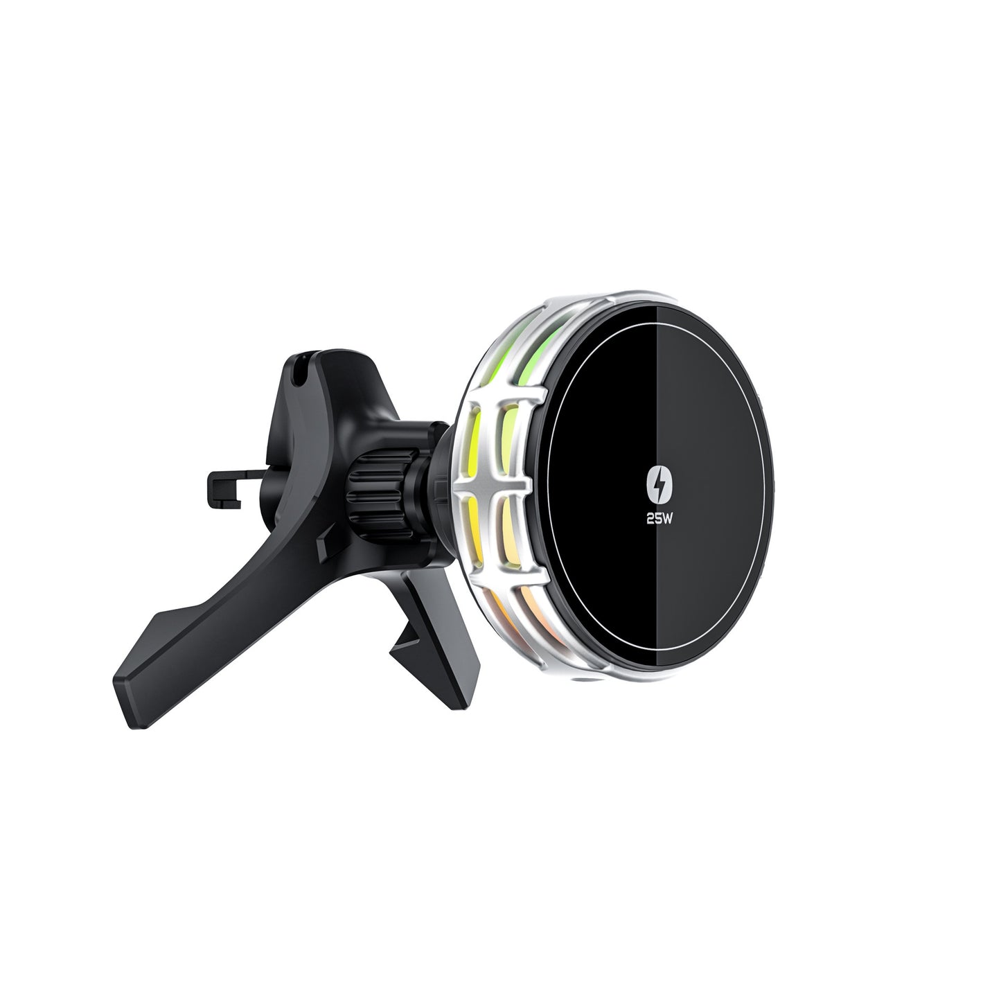 15W Wireless Charging Magnetic Car Phone Mount With Mirror Finish For Cars