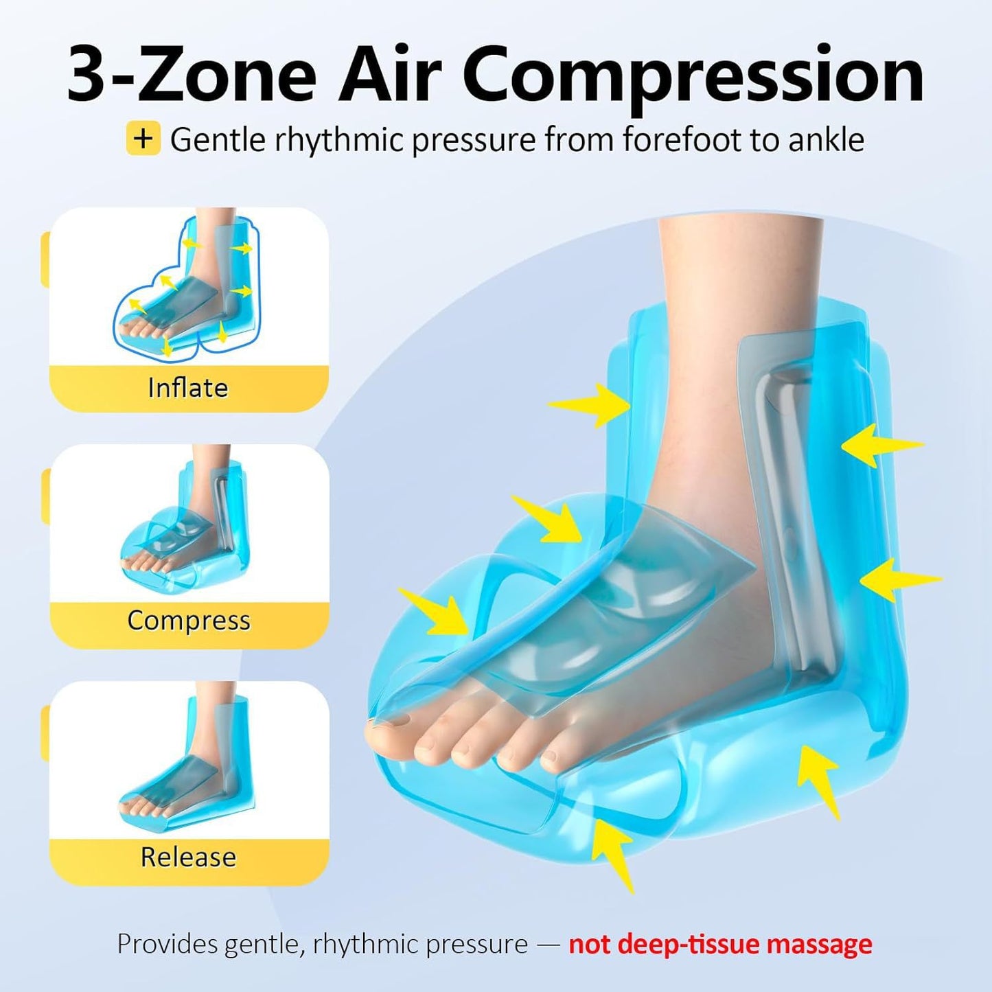 Air-pressure Kneading And Heating Foot Massager With Electric Massage Function