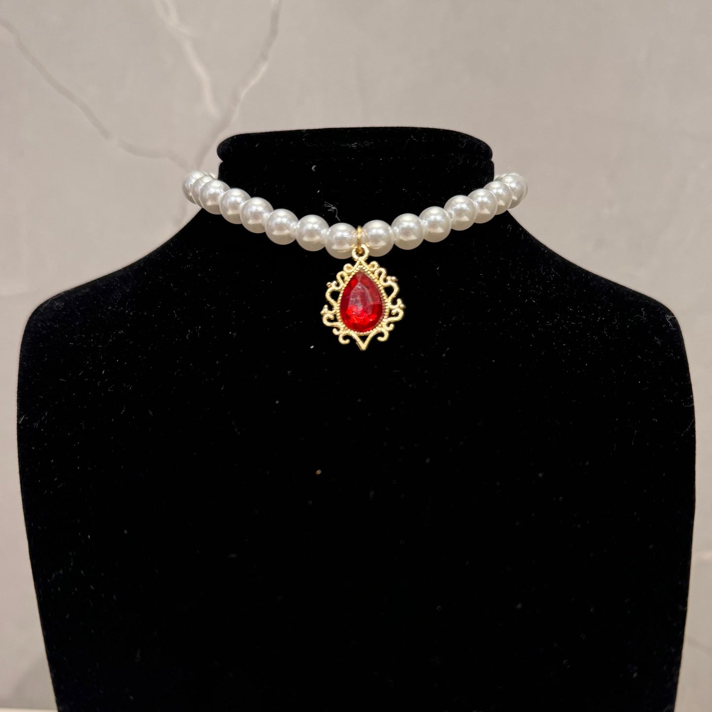 Court-style Crystal Zircon Vintage Pearl Fashion Choker