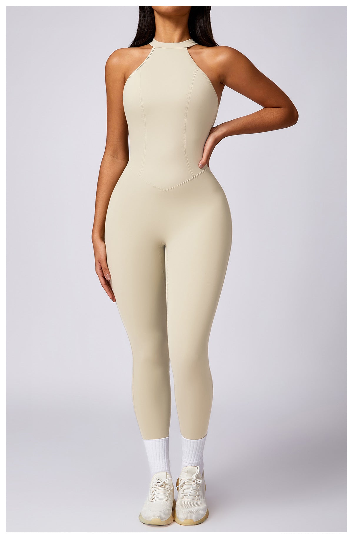 Beauty Back Yoga Jumpsuit Women's Outdoor Running Tight Sports Quick-drying Workout Clothes