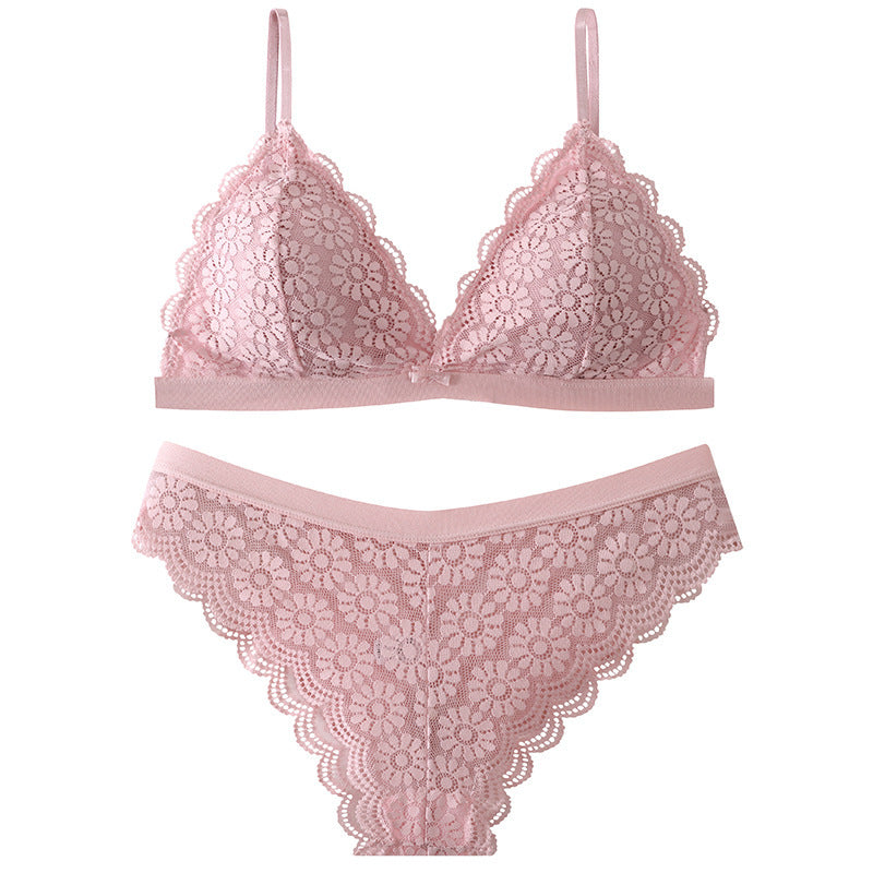 High-End Wireless Beauty-Back Thin Plus-Size Underwear Set