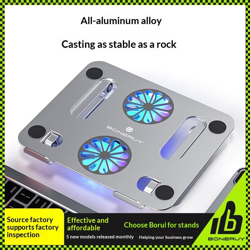 Double-layer Foldable Storage Metal Aluminum Alloy Cooling Stand