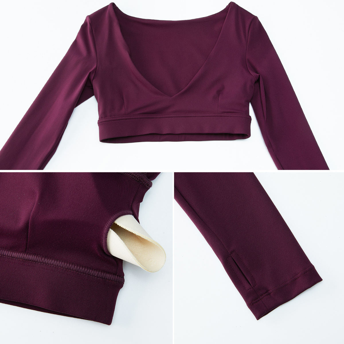 V-neck Long Sleeve Yoga Wear Suit Women's High-grade