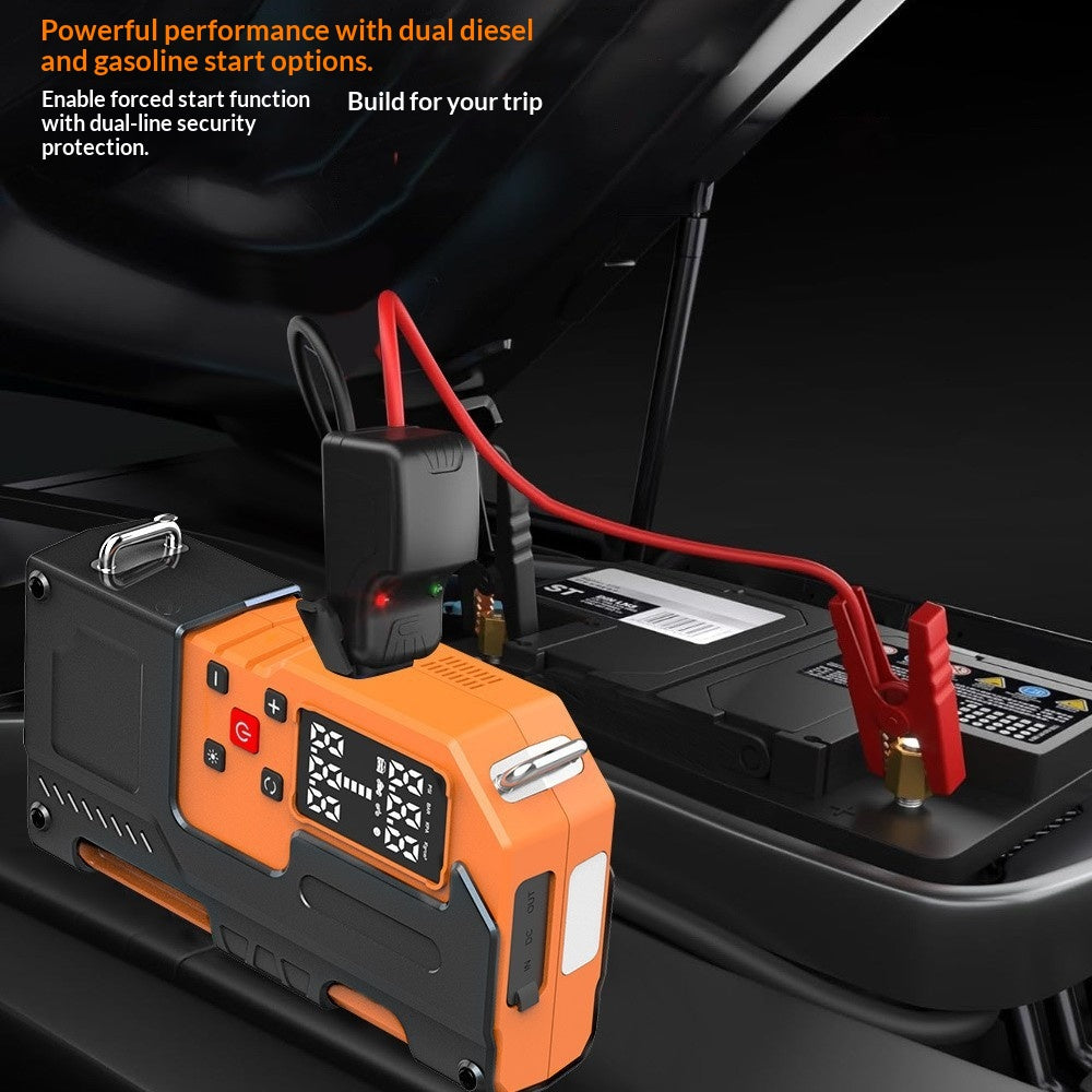 22-cylinder Emergency Car Starter All-in-one Air Pump With Monitoring And Wireless Charging