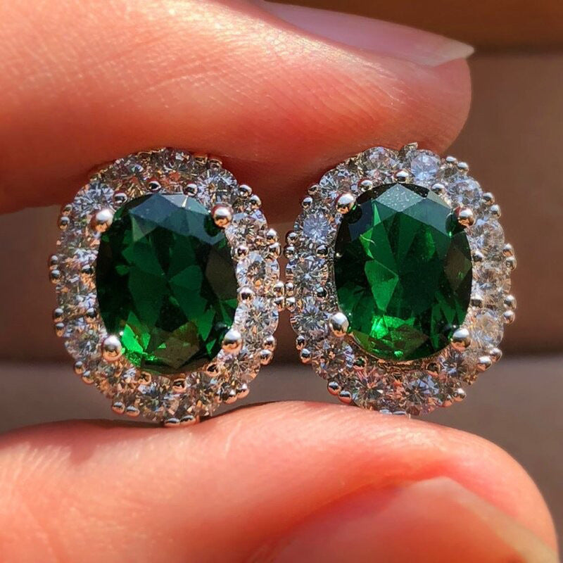 Korean-style New Jewelry 3D Zircon Earrings Vintage Design