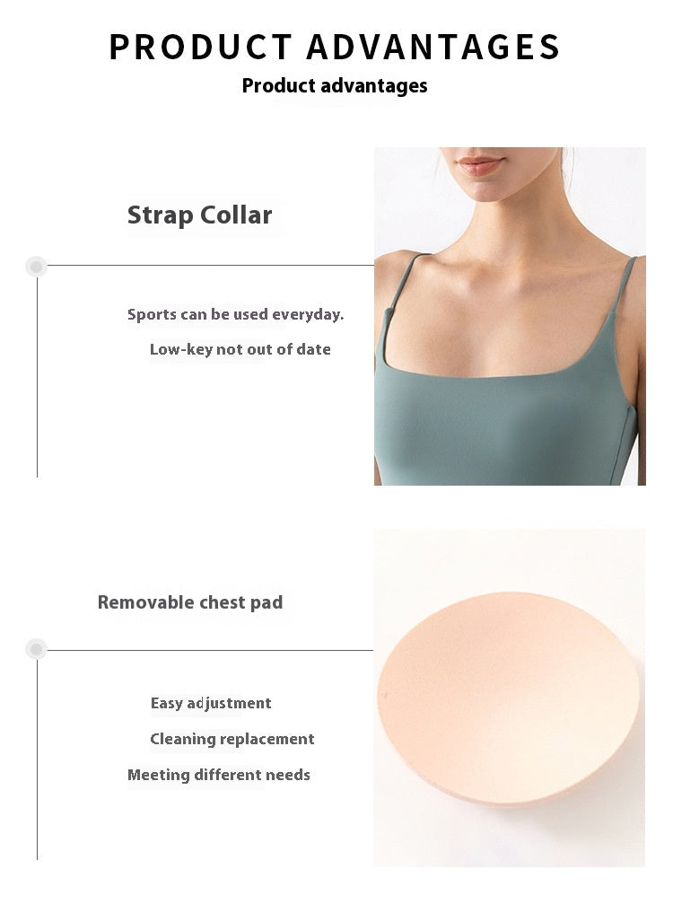 Thin Shoulder Beauty Back Exercise Vest With Chest Pad Female Yoga European And American Style Sling Workout Underwear