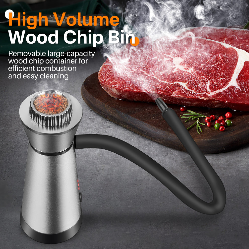 Smoke Infuser Food Drink Cold Smoke Generator Bar Portable Molecular Cuisine Smoking Gun Meat Burn Cooking For BBQ Food