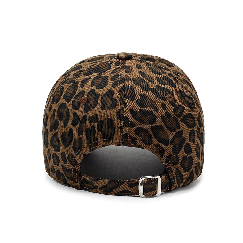 Men's And Women's Full-print Contrasting Leopard Print Distressed Holey Adjustable Retro Fashion Baseball Cap For Outdoor Sun Protection Classic Baseball Cap Suitable For Daily Outings And Casual Acti