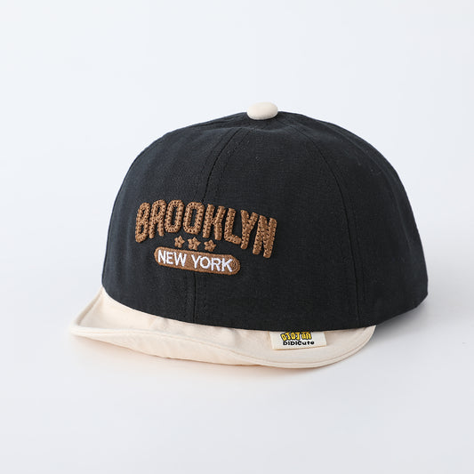 Children's Multi-color Three-dimensional Multi-letter Embroidered Adjustable Trendy Casual Short-brimmed Baseball Cap, Suitable For Daily Outdoor Shopping And Outings