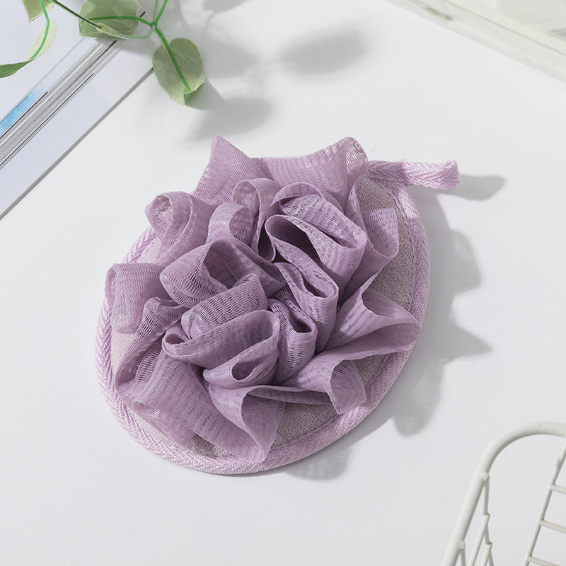 Solid-color Minimalist Oval Bath Scrubber For Lathering And Exfoliating