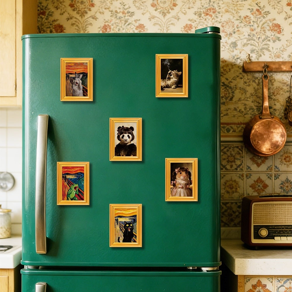 3D Wooden Photo Frame Fridge Magnet Home Decor