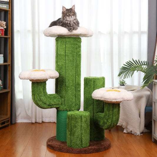 Solid Wood Home Furniture Integrated Cat Scratcher