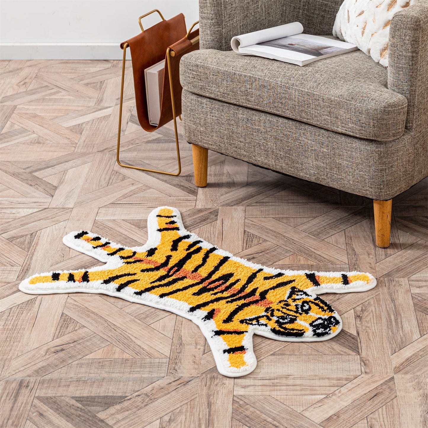 Light Luxury Floor Mat Cashmere-like Home Bedroom Cooling Bedside Blanket