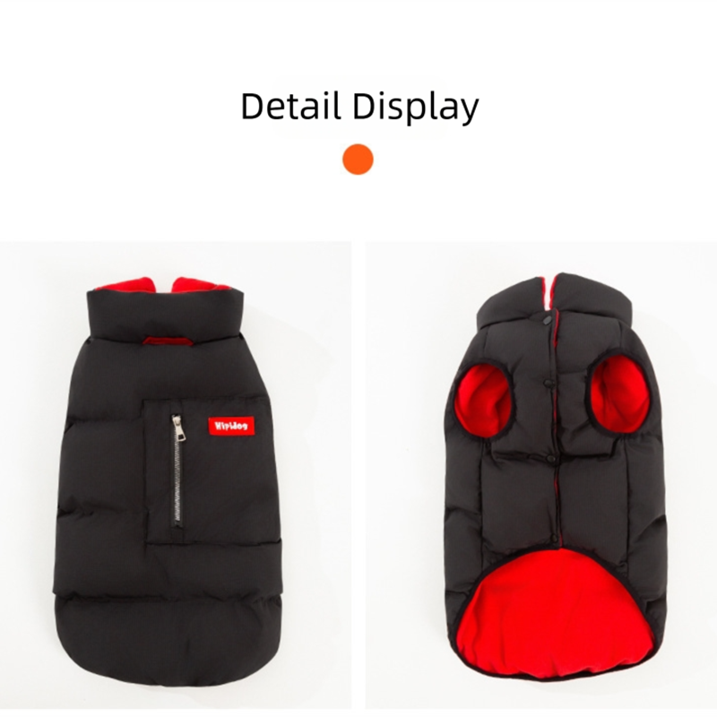 For Autumn And Winter, It's A Trendy And Cool Pocket For Large Dogs, Thick And Warm Cotton-padded Vests, And Golden Retriever Pet Dog Clothes